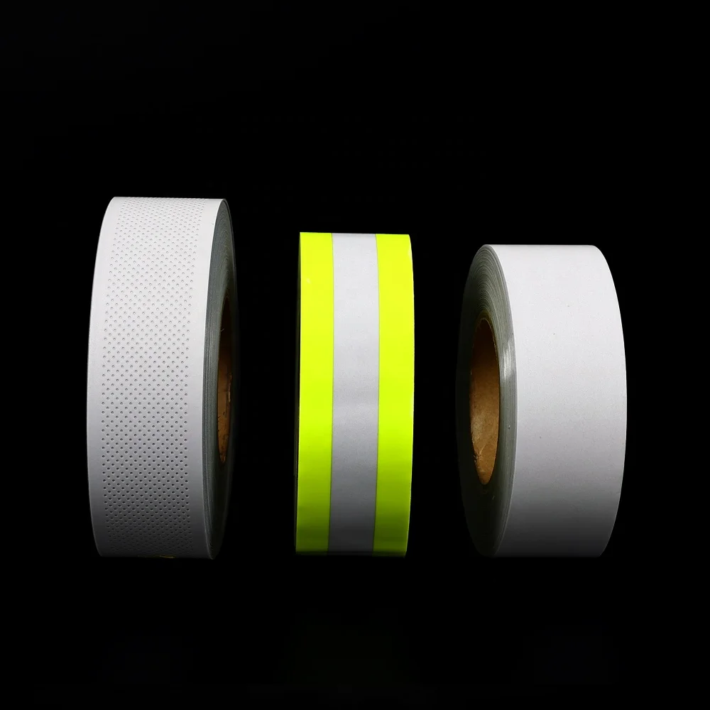Customized Segmented Reflective HTV Vinyl Grey Fluo Yellow Orange Heat Transfer Film Tape for Clothing