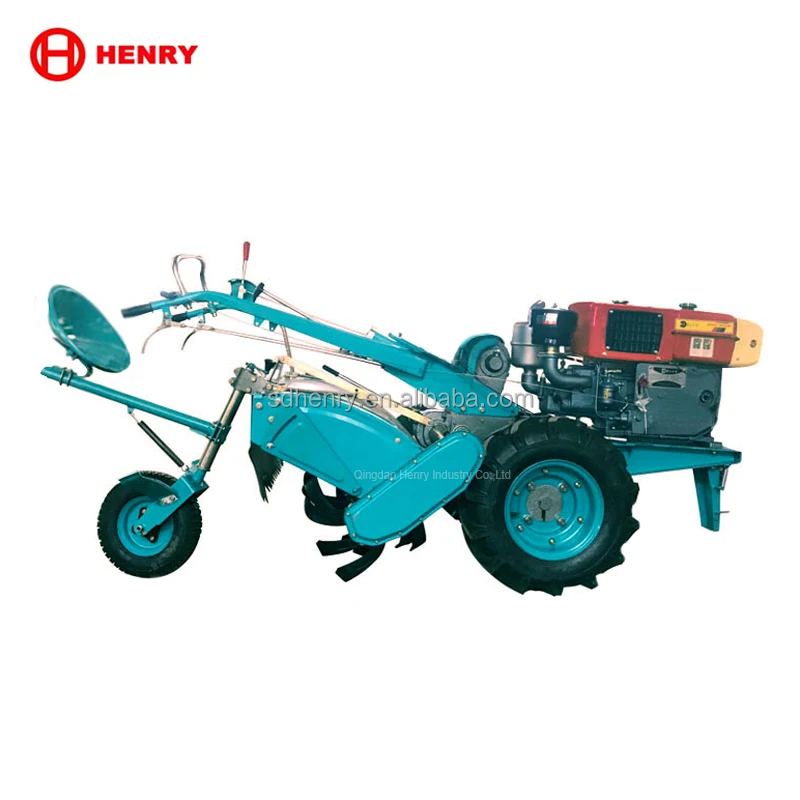 Small Paddy 2 Wheel Power Tiller Hand Walking Farm Tractor