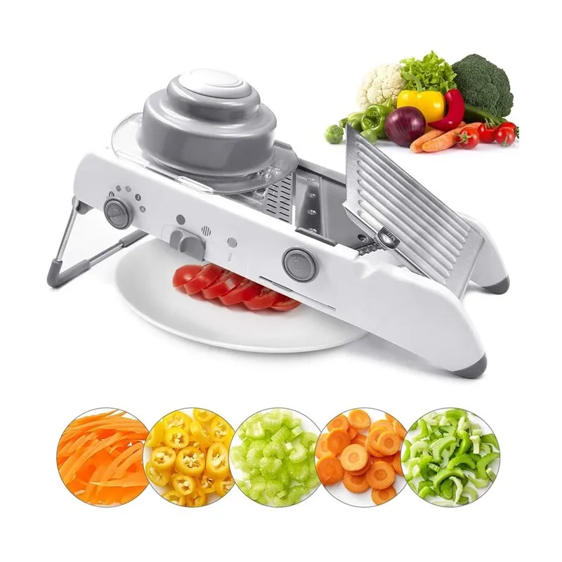 Kitchen Accessories Amazon New Gadgets Fruit and Vegetable Mandoline Chopper Slicer Grater Cutter With Foldable Feet