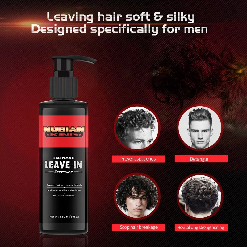 Golder поставщик NUBIAN KING брендовый анти-завивка мужчины оставить в кондиционер для натуральных волос