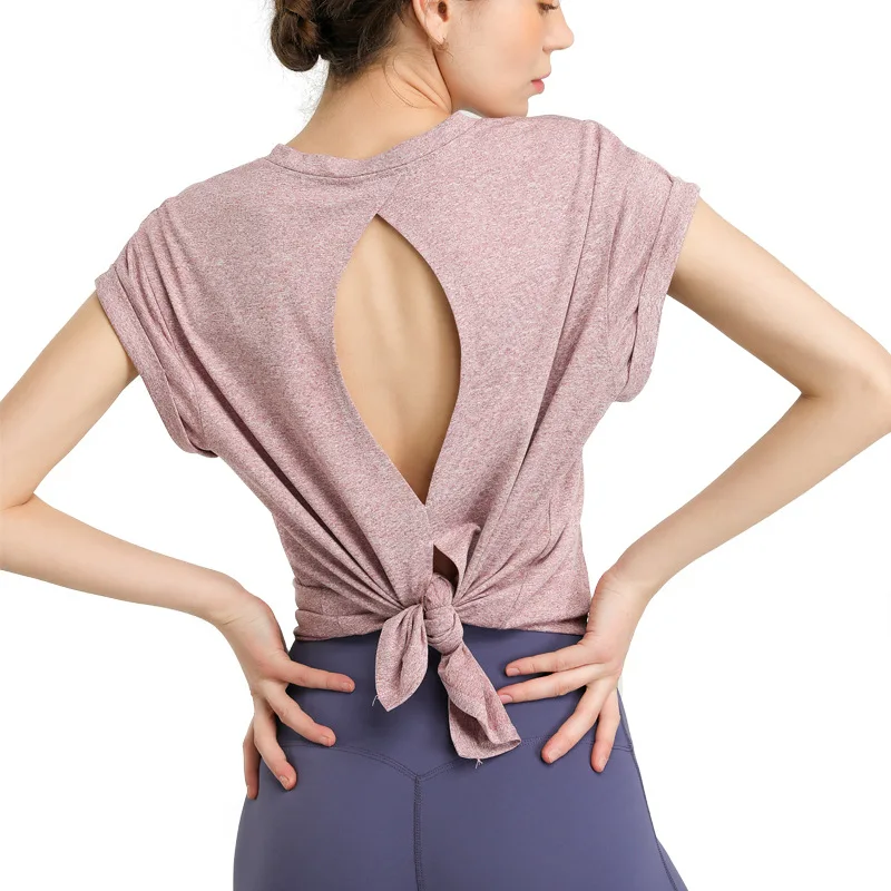 
Изготовленный на заказ логотип быстросохнущие плюс sizeT футболка с короткими рукавами и круглой горловиной, с нашивкой в-образным вырезом тренировки Топ для занятий спортом, пробежек, занятий йогой, ослабить Топ 