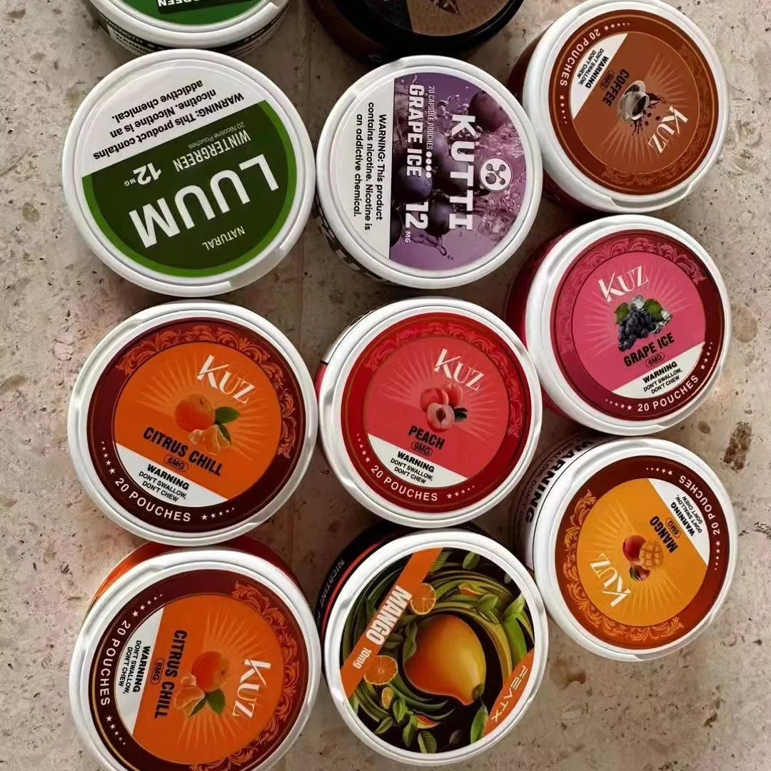 10 Flavor Samples Snus Box with Metal Packaging No Nicotine Pouches Snuff Box Snus pouch can