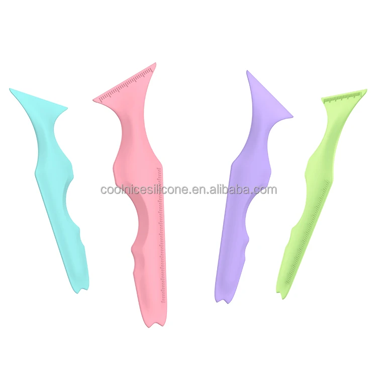 Простой и изысканный дизайн силиконовый трафарет для макияжа бровей линейка формирования Макияж многоразовый