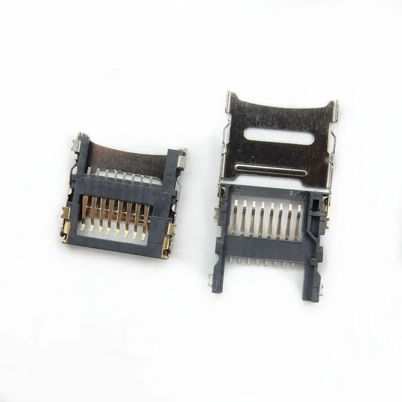Flip cassette SMT TF connector card holder memory card holder micro SD 8PIN card holder / clamshell