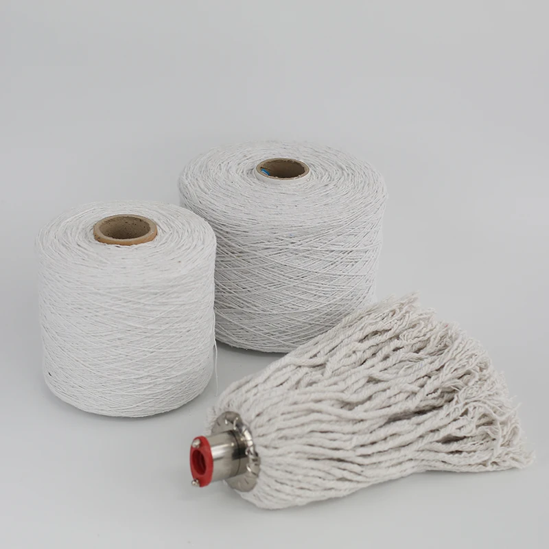 OE cotton mop yarn cotton blend NE 1/8 1/12 from mop yarn making machine