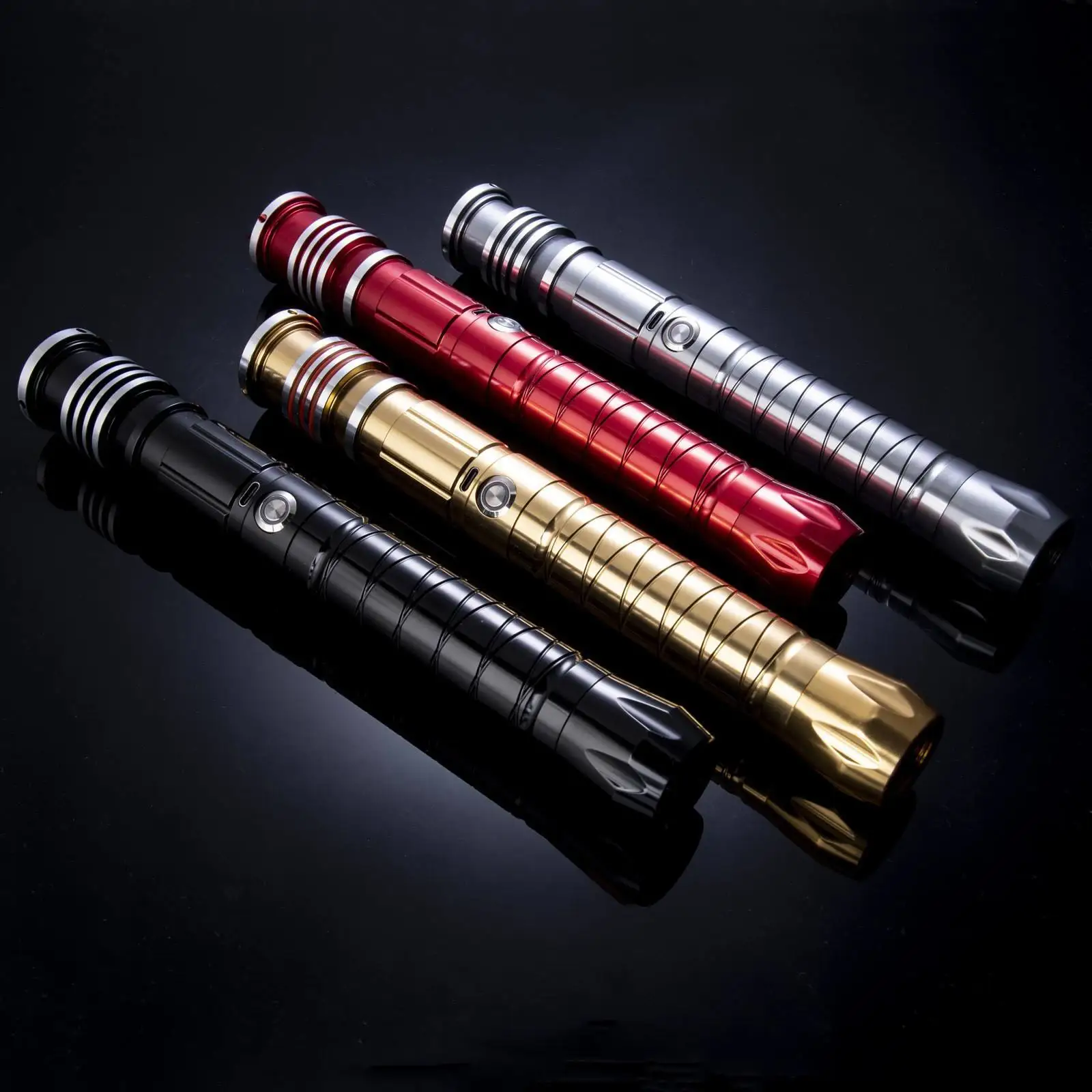 Metal Removable Double Blade Flash Saber Metal Hilt Neo Pixel Lightsaber With Smooth Swin