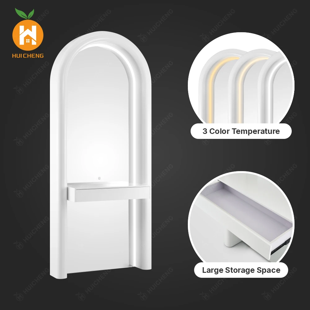 Salon Equipment Beauty Salon Mirror for Hairdresser Barber Mirror Salon Station MS001
