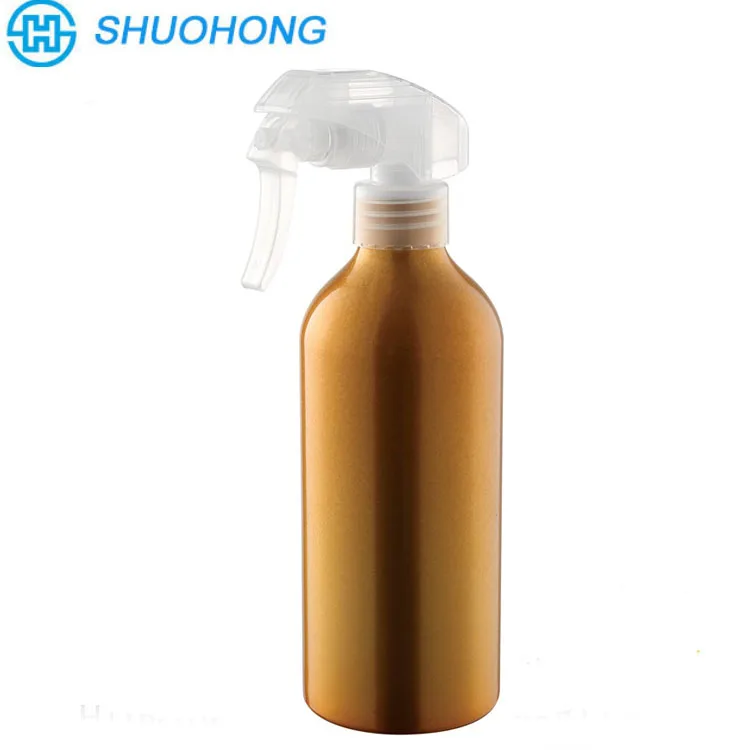 500ml Empty Aluminum Metal Refill Trigger Spray Bottle  Fine Mist Trigger Sprayer Gold Bottle