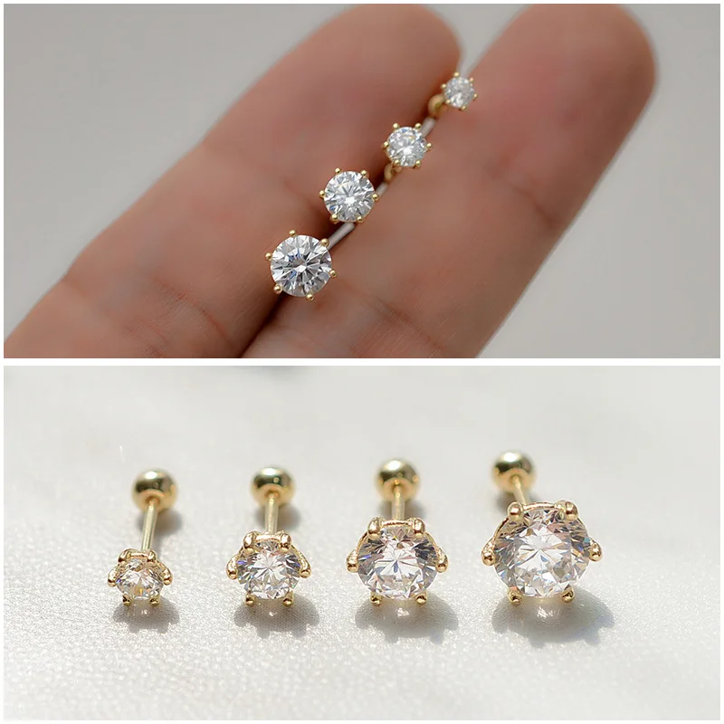 Getta 10K 14K solid gold 20G Cartilage Earring Tragus Daith Piercing Earring