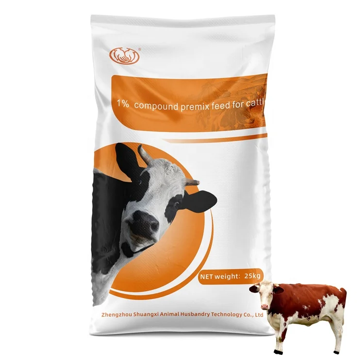 Low price best quality 1%Cow lactation Ruminants 1% cattle compound premixed feed
