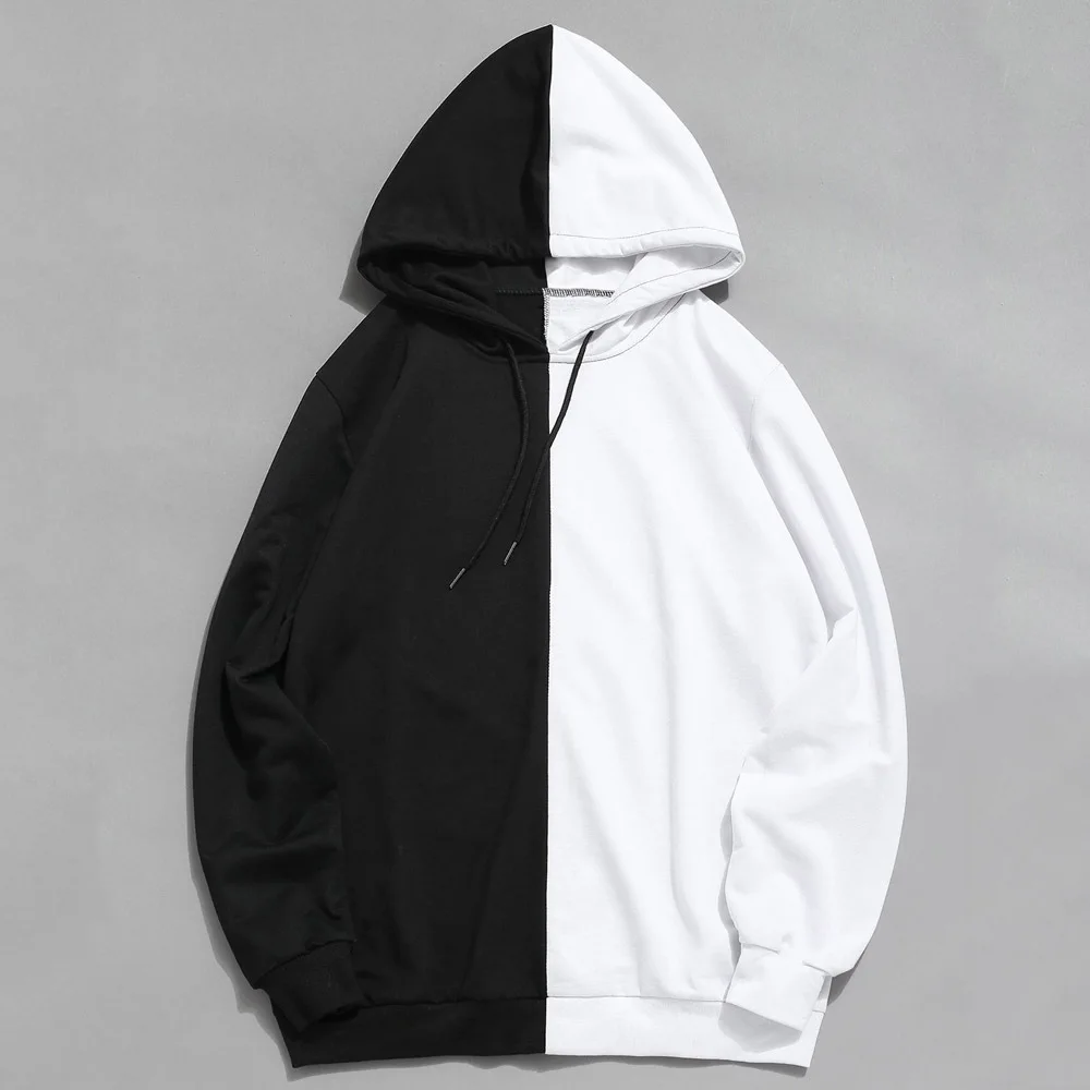 FanLi Custom Printing Bulk Street Style Color Block Unisex Hoodies