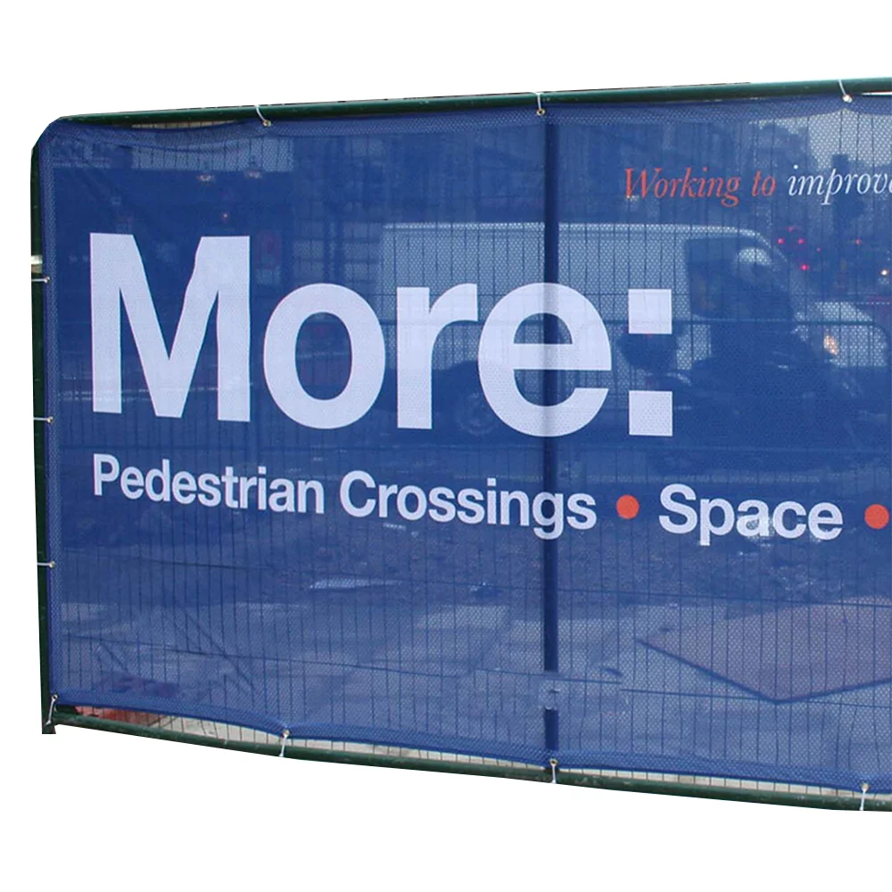 Polyester knit reinforcement mesh fabric for flex banner