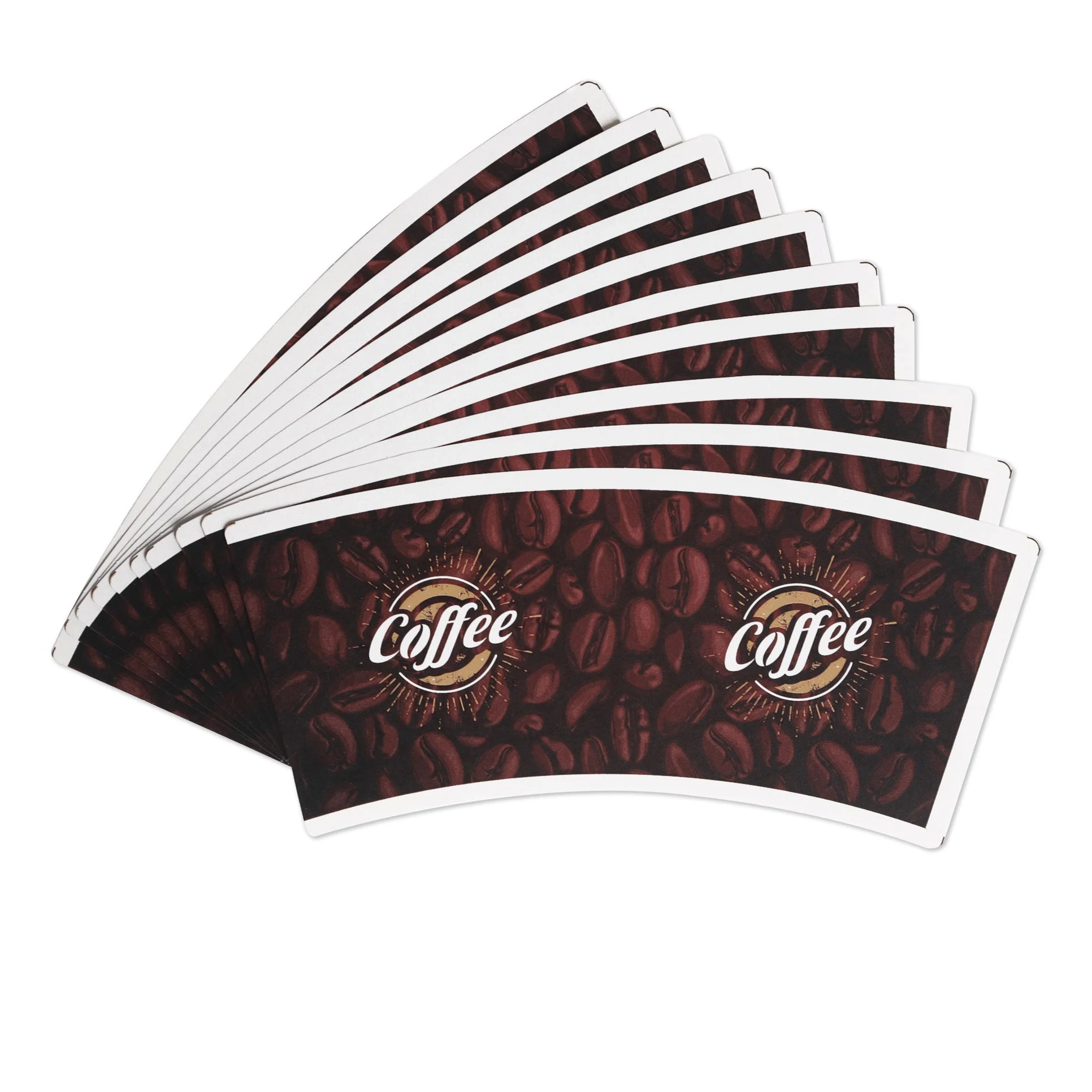 Fast Delivery Pe Coated Raw Material Coffee Paper Cup Fan Flexo Printing 9oz 190gsm Paper Fans