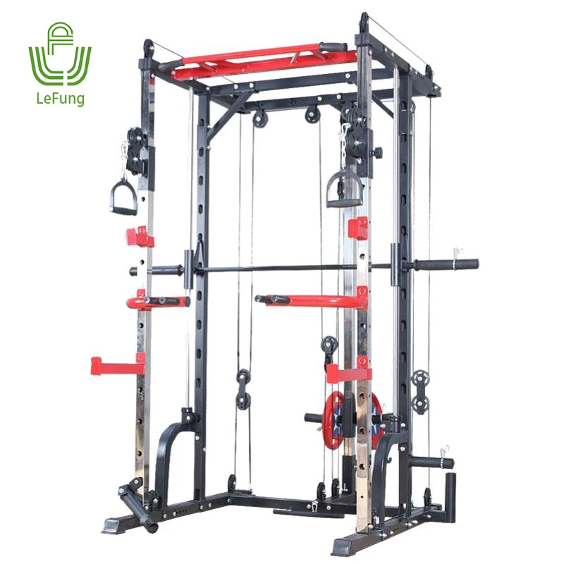 High Quality Multi-Function Station Fitness Equipment Rack and Smith Machine Squat Rack Power Rack for Gym Home