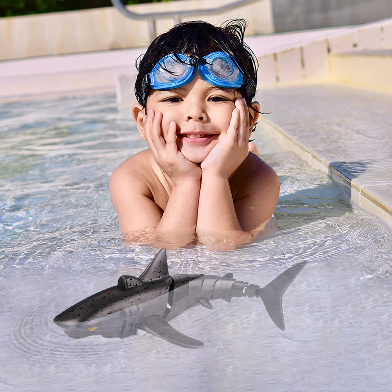 Small Size Underwater Robot Electric Animal Swimming Pool Shark Remote Control Swim, Shark Boat, RC Shark