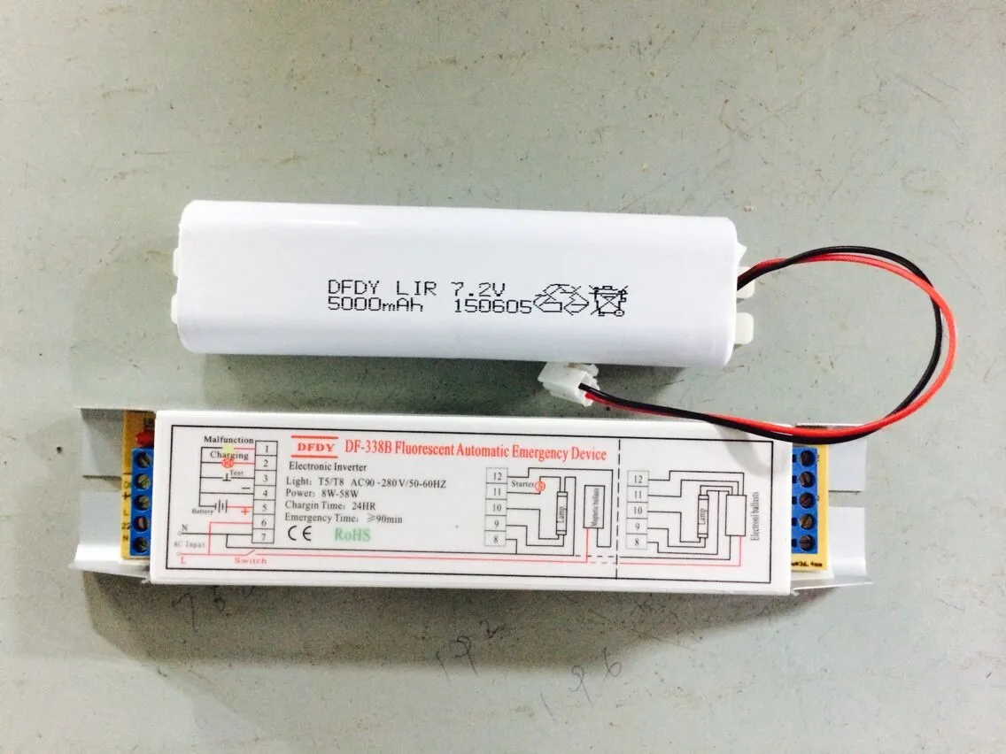 Модуль Аварийного преобразования для флуоресцентной лампы T8 на 36 Вт с электронным балластом
