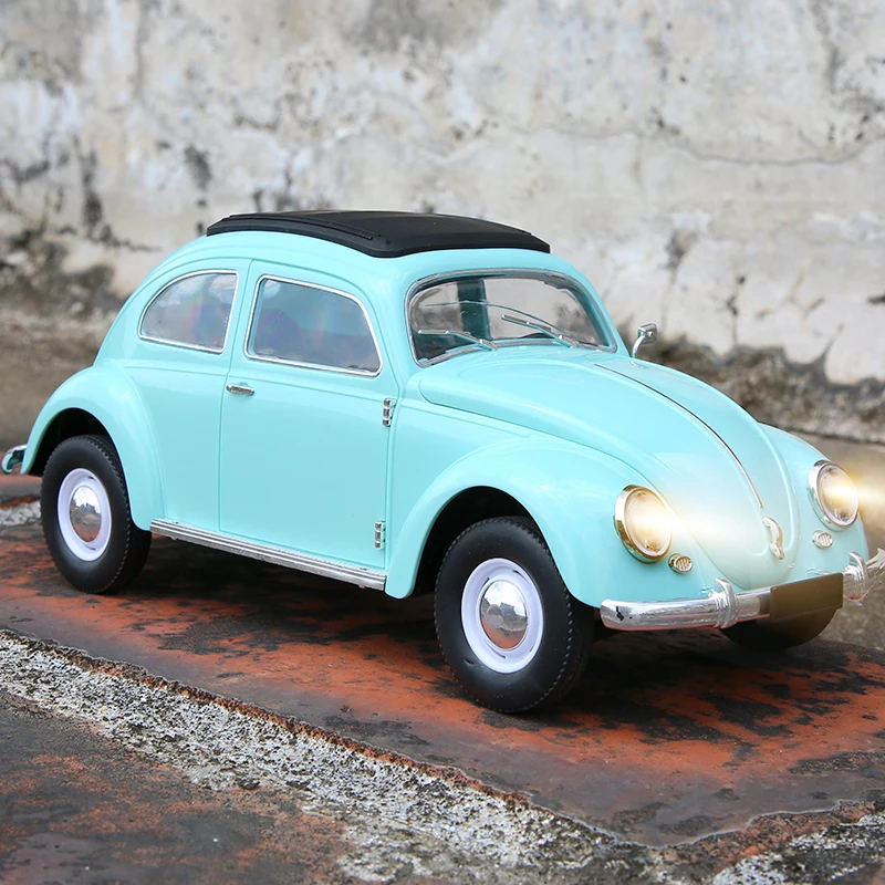 D62MINI Classic Beetle Vintage 10Km/H RC Car 1:16 Scale Model 2.4Ghz Remote Control Toys Children Car Model Enthusiast Gifts
