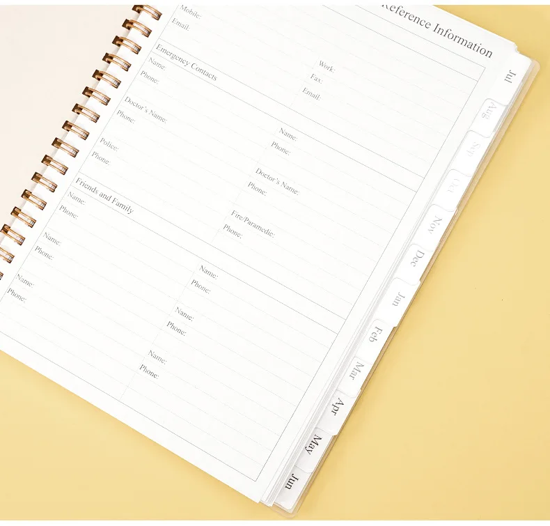 Transparent Frosted PVC Cover Flip Spiral Coil 2022 Strap English Plan This Week Calendar With Index Notebook