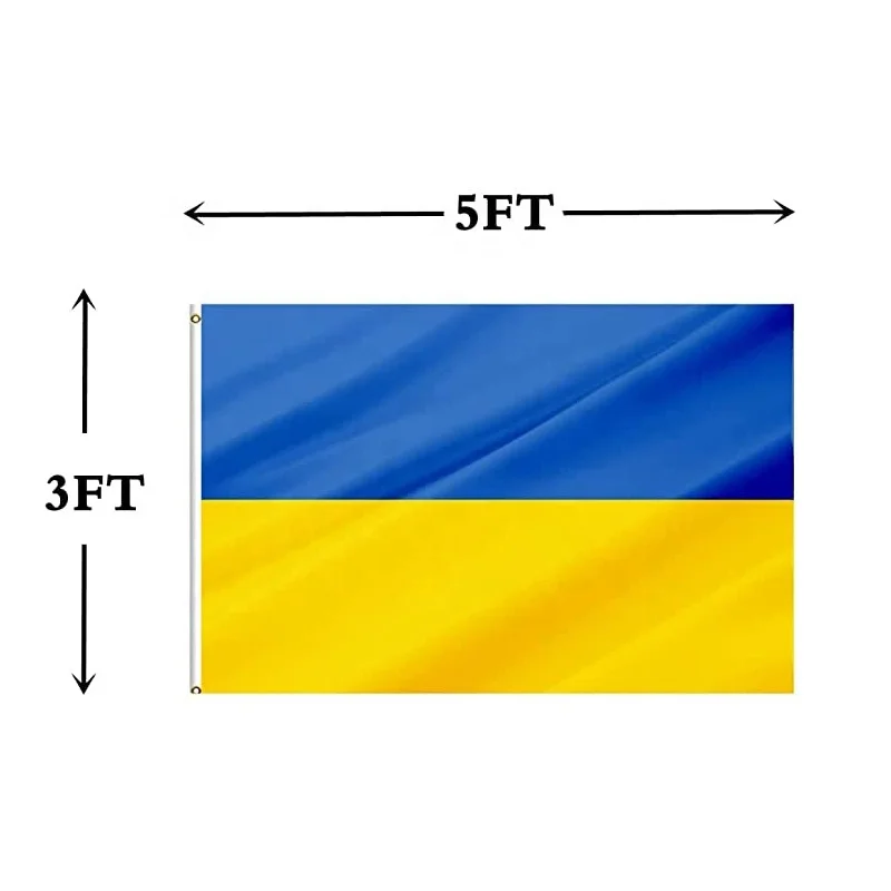 custom 3x5 Ft Double Stitched Polyester Fabric flag outdoor flag  ukraine flag for Pacifist
