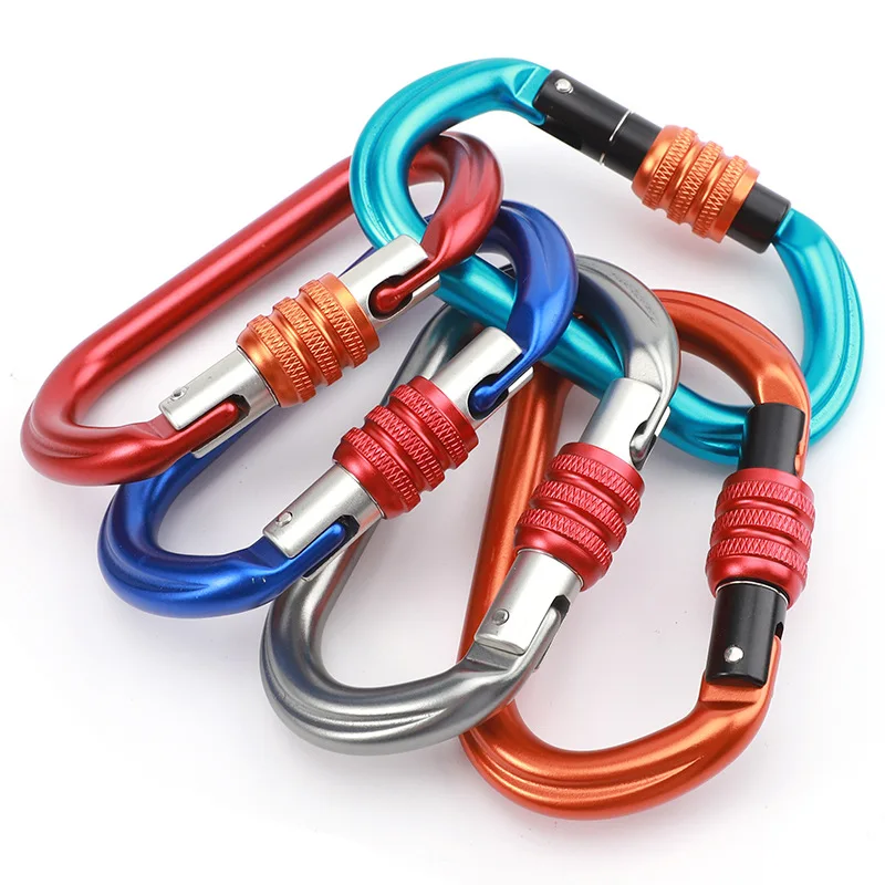 Wholesale 25KN Aluminium Climbing O Ring Carabiner Heavy Duty Metal Hook for Industrial Use Climbing Carabiner Applications