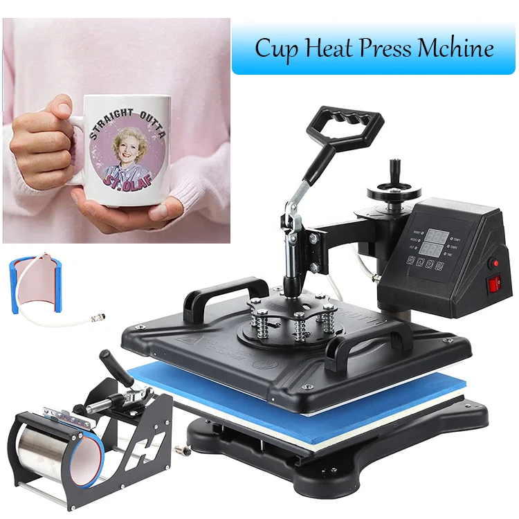 Combo 6 in 1 Heat Press printing machine, High Quality Heat Press 12x15  Multifunctional Heat Transfer machine