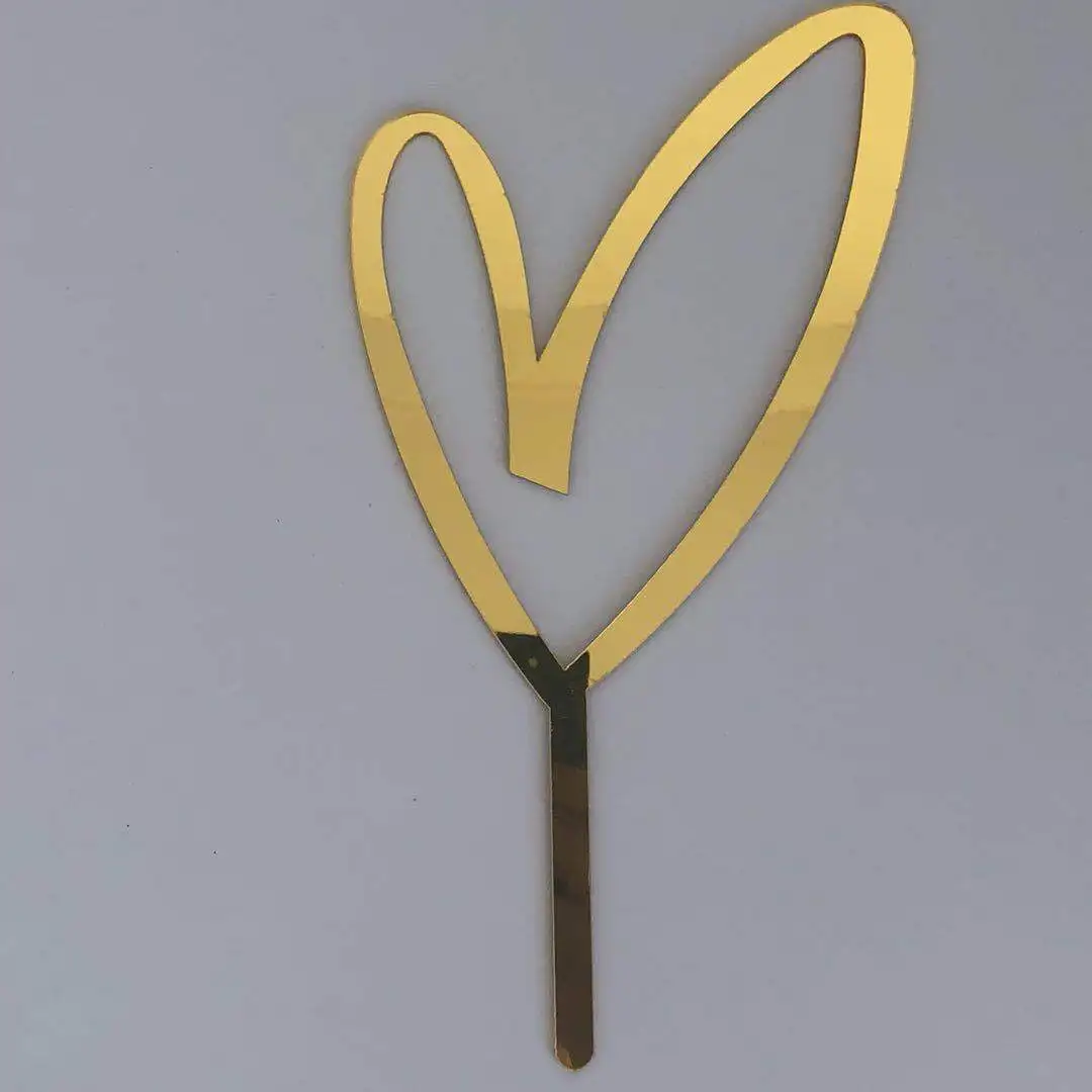 LOVE Cake Topper Acrylic Unique Creative Idea for First Party Cake Decoration