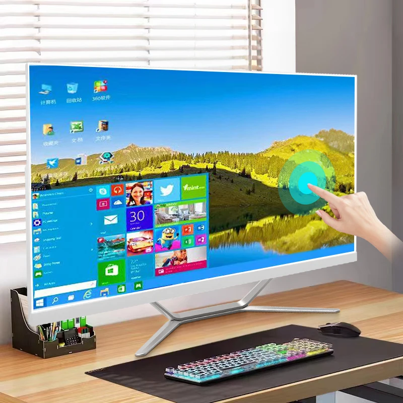 Cheap Aio I3 I5 I7 All-in-one Barebone Kit Desktop Computer Stand Mini Panel Monoblock All In One PC 21.5