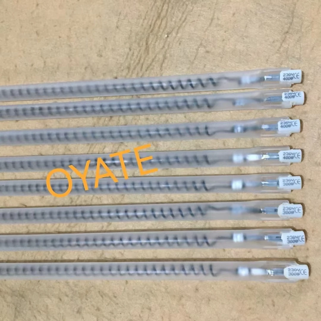 Высококачественная матовая нагревательная лампа из углеродного волокна 400 мм 220 В 600 Вт углеродная инфракрасная кварцевая трубка