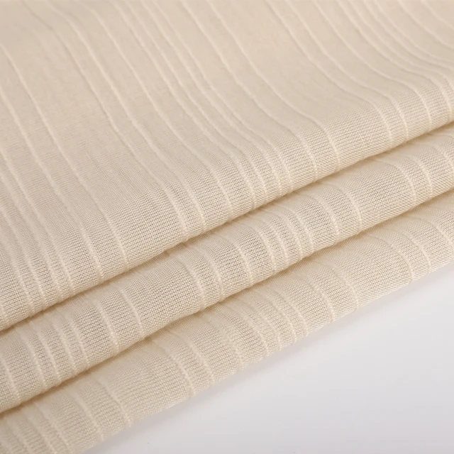 Wholesale Suzhou Supplier Customized Good Quality white luxury linen-like curtains sheer fabric for office