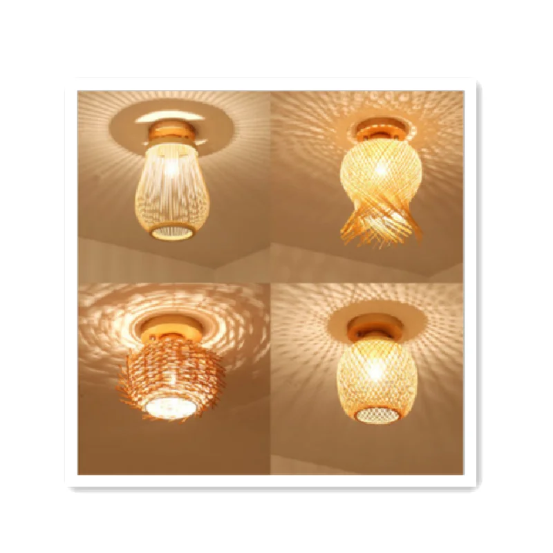 
Rattan Lantern Modern simple ceiling light aisle Japanese style single head creative corridor The sitting room lamps and lantern 