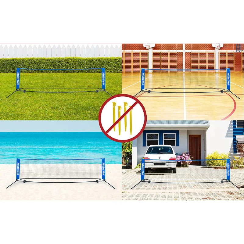 Простая настройка складной Бадминтон/Теннис/стресса в виде Волейбольного мяча футбольных сеток Стенд Портативный Открытый Регулируемая сетка для бадминтона набор