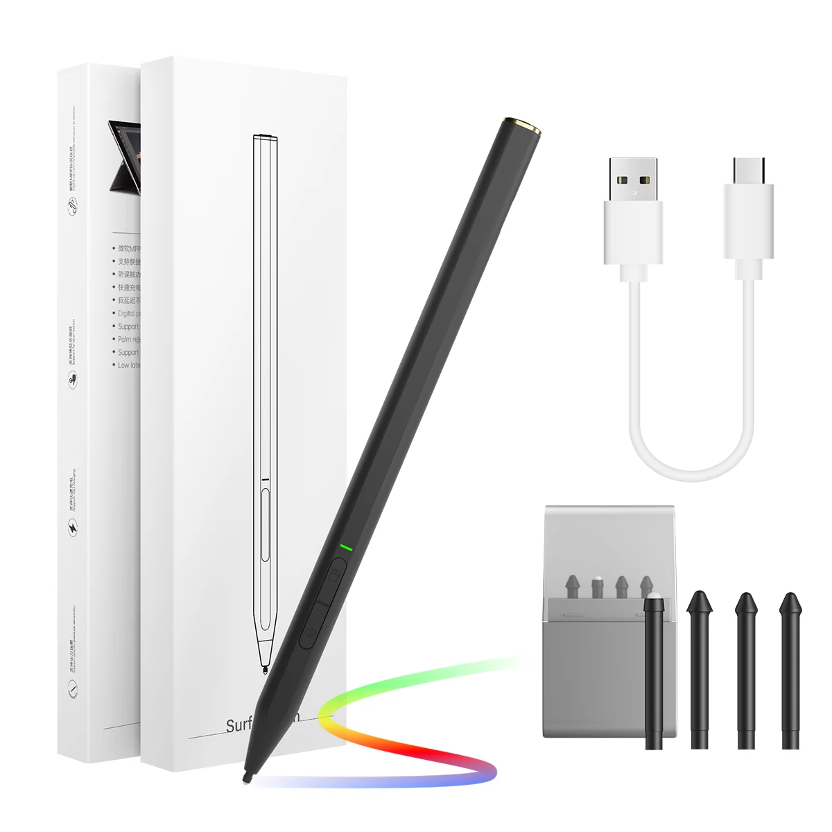 MPP 2.0 Palm rejection stylus Pen for Microsoft Surface with 4096 Pressure for Surface Pro 9/X/8/7/6/5 Go Book laptop