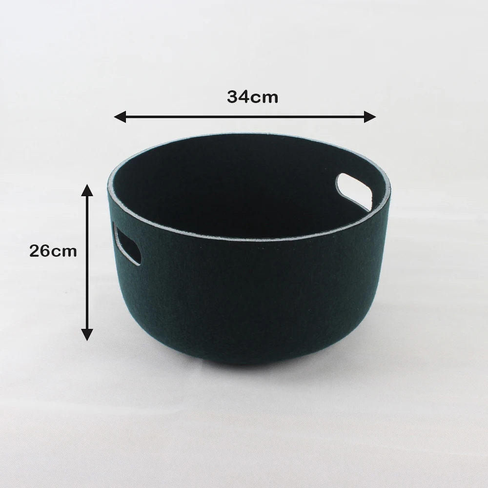 Industry Golden Supplier Heavy Duty Plastic Storage Box Felt Clothes Storage Bucket Laundry Basket Felt Firewood Basket