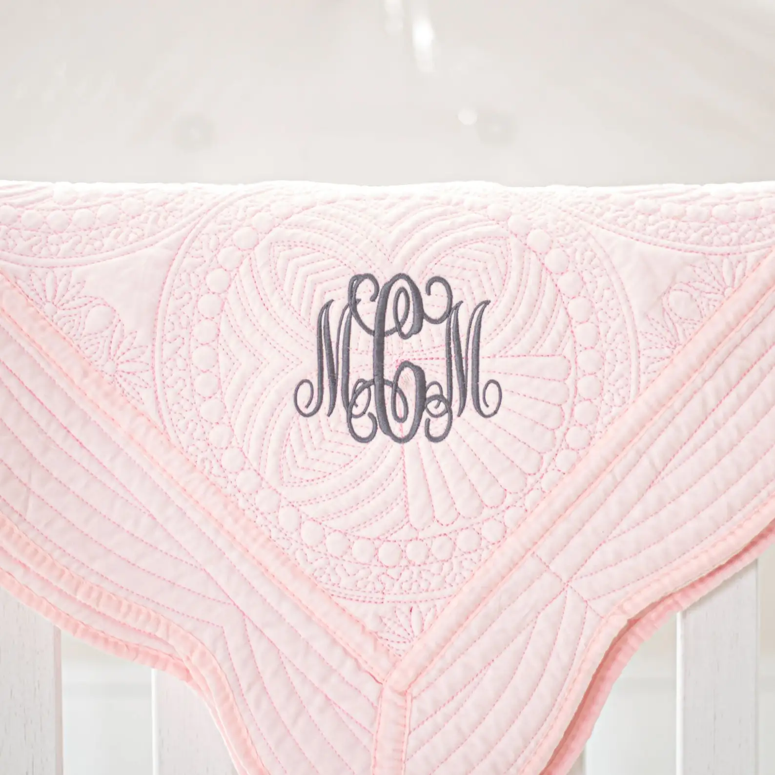 Индивидуальное роскошное детское одеяло Monogrammed мягкое