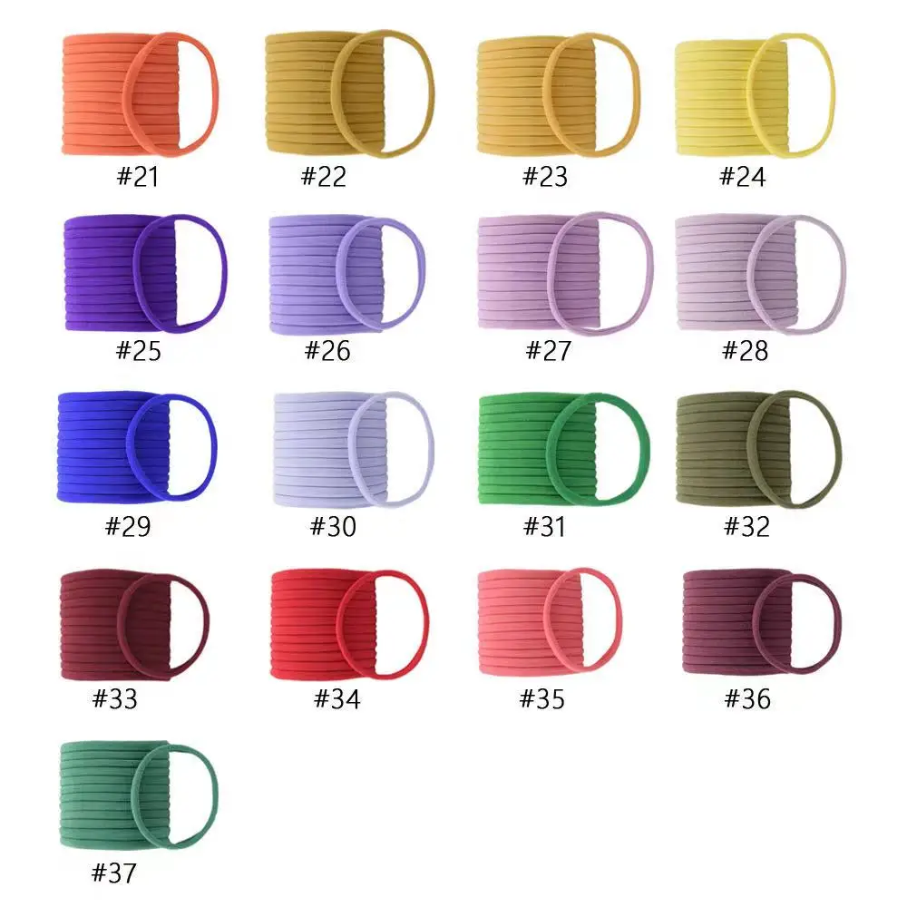 Ready To Ship In Stock Hair Elastic Bands Soft Multi color Hair Bands Rubber bands For Girls