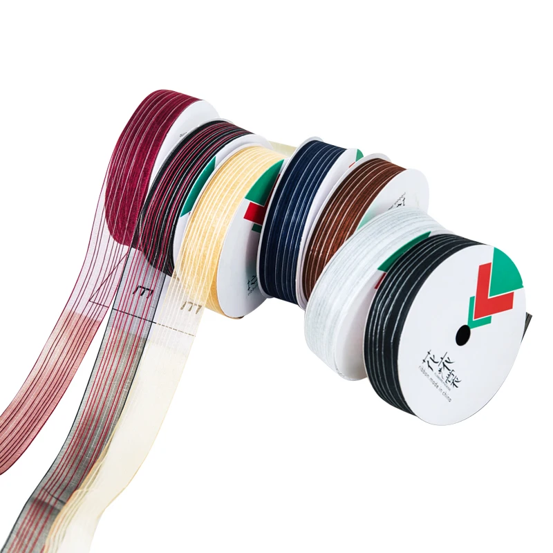 Wholesale personalized chiffon ribbon curling cheap clear color ribbon for bows
