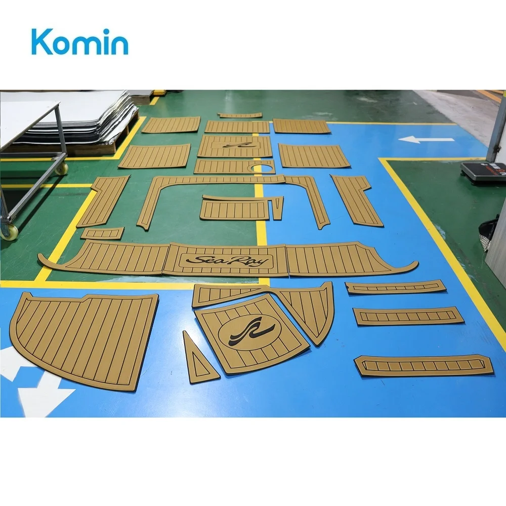 Komin High Quality Custom Sea Ray Boat Deck Anti Slip Flooring Mats