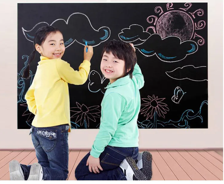 Removable Blackboard Self Stickers Magnetic board Sheet kids blackboard