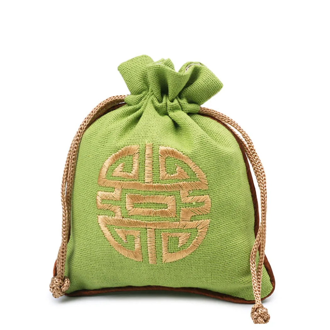 
 Wholesale Manufacturer Coffee Drawstring Burlap Pouch Christmas Gift Jute Bag  