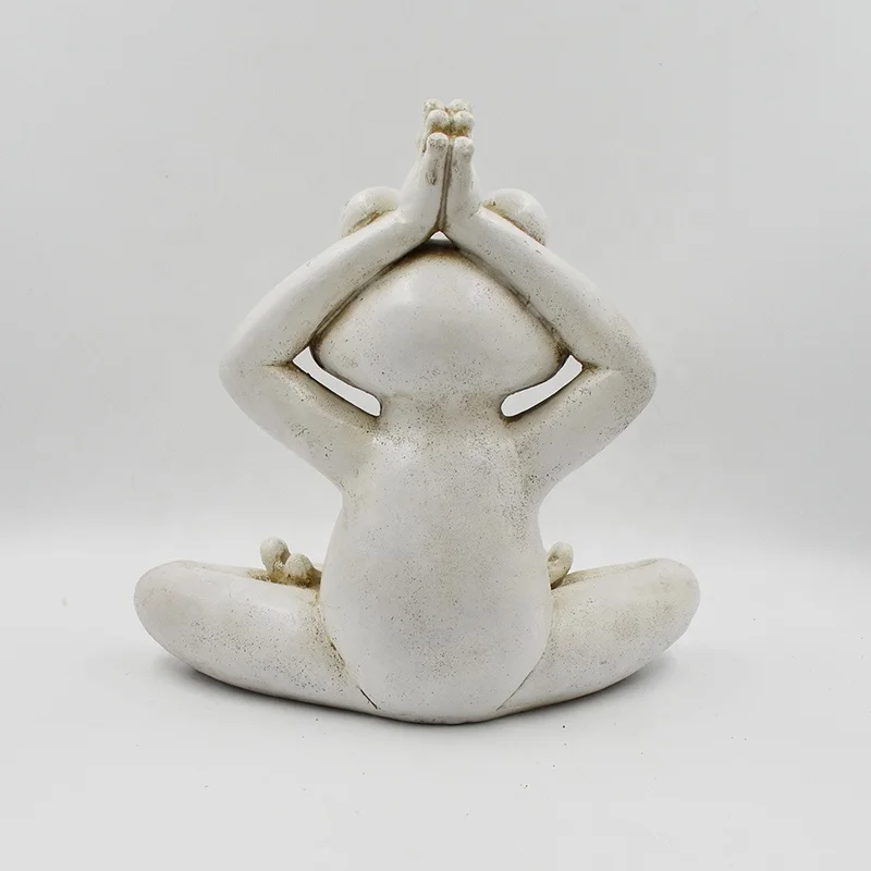 New Arrival Decoration Garden Resin Yoga Frog Statue Abstract Garden Sculpture Garden Statue Molds