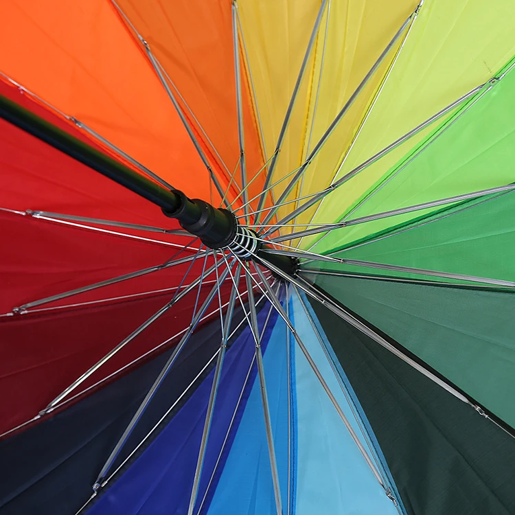 CHUVABAND 21 Inch 16K Umbrellas For The Rain Factory Guarda Chuva Wholesale Metal Frame Rainbow Straight Umbrella Automatic