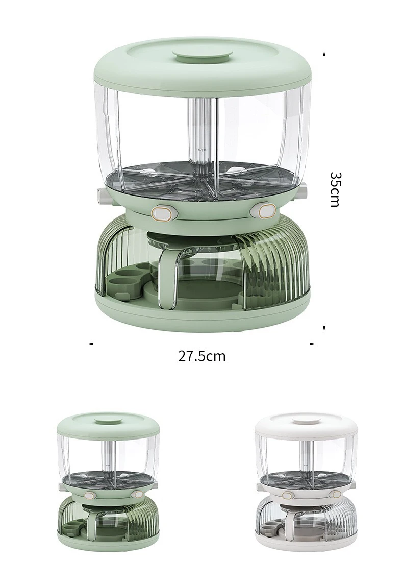 DS1830 Rotating Food Dispenser Sealed Cereal Dispenser Rice Tank Grain Box Rice Dispenser Rice Grain Storage Container