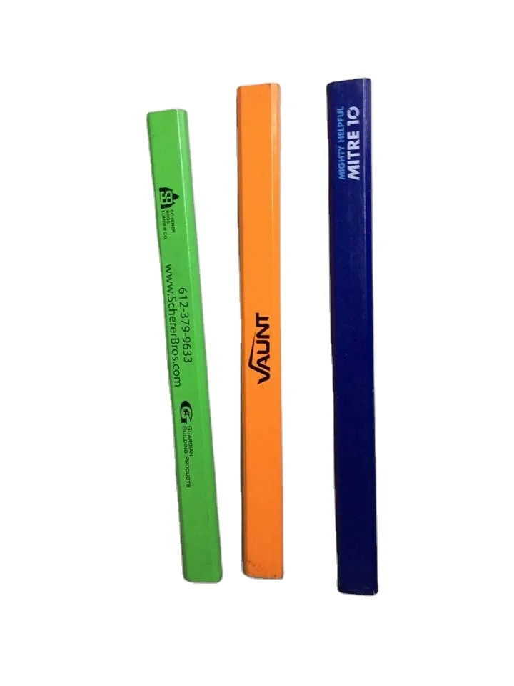 TOOLON Promotional Carpenter Pencil Set Square Shape Natural Wood For Construction Personalized 18cm Custom Logo