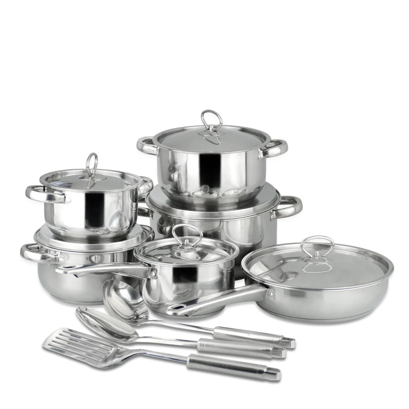 NOBO factory enterprise top selling kitchen pan cooking pot set stainless steel cookware