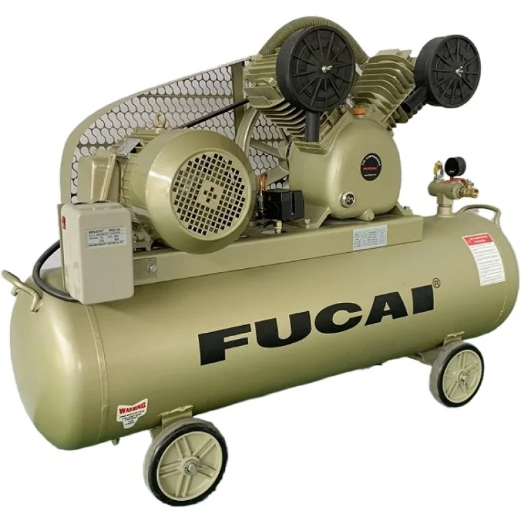 FUCAI 1.5kw 2hp 0.17 m3/min belt driven diving piston air compressor 70L tank
