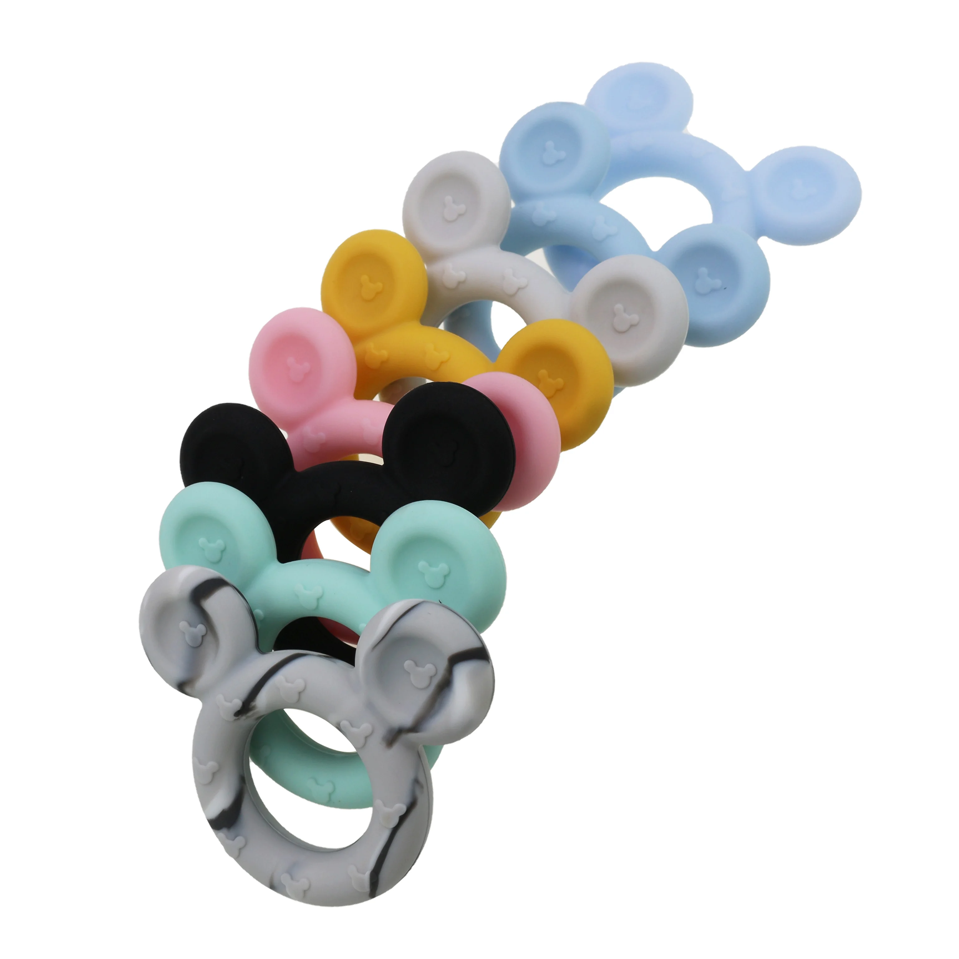 2021 silicone baby teether Baby Teething Mickey Silicone  Cartoon Chew Pendant Nursing Teether