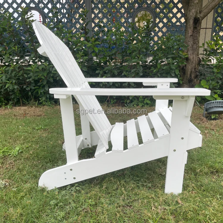 Outdoor Beach Patio Garden Foldable Colorful Waterproof Wood Folding Adirondack Chair With Ottoman Logo Optional