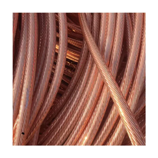 With Low Price And High Quality High Purity 99.9% Multi Size Solid Copper Cable Scrap Bare Copper Wire