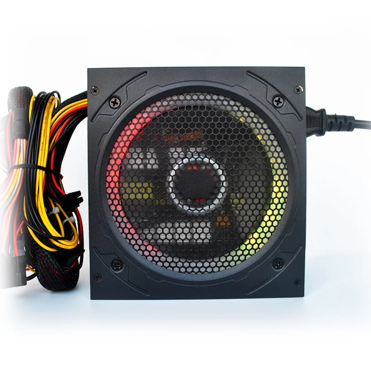JOEGE computer Gaming RGB power supply 300W 400W 500W 600W 750W 800W 900W 1000W gaming PC PSU E-sports power supply with RGB fan