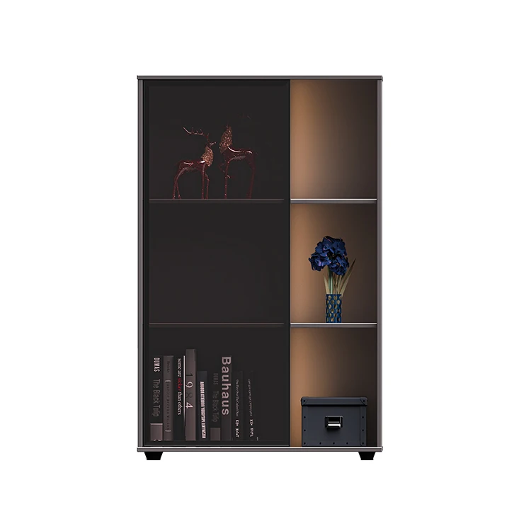 Современная книжная полка для хранения файлов офисная мебель деревянный шкаф для документов стеклянная дверь коммерческий шкаф для файлов